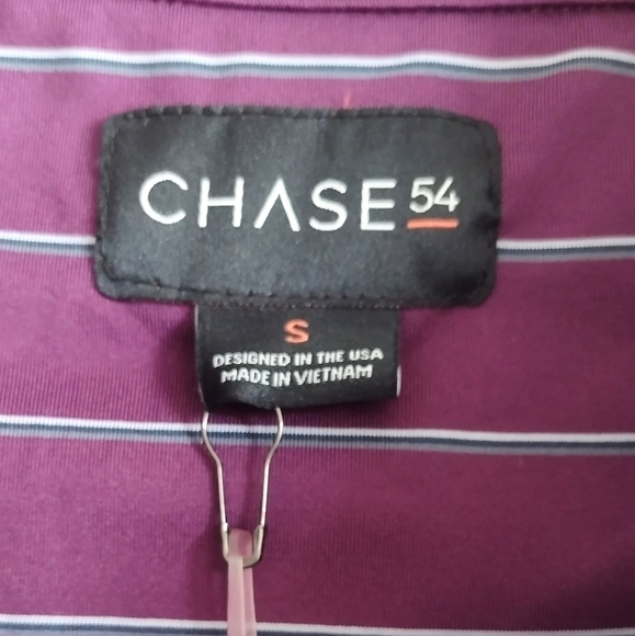 Chase 54 Men's Notion Striped Golf Polo Small - Picture 8 of 12